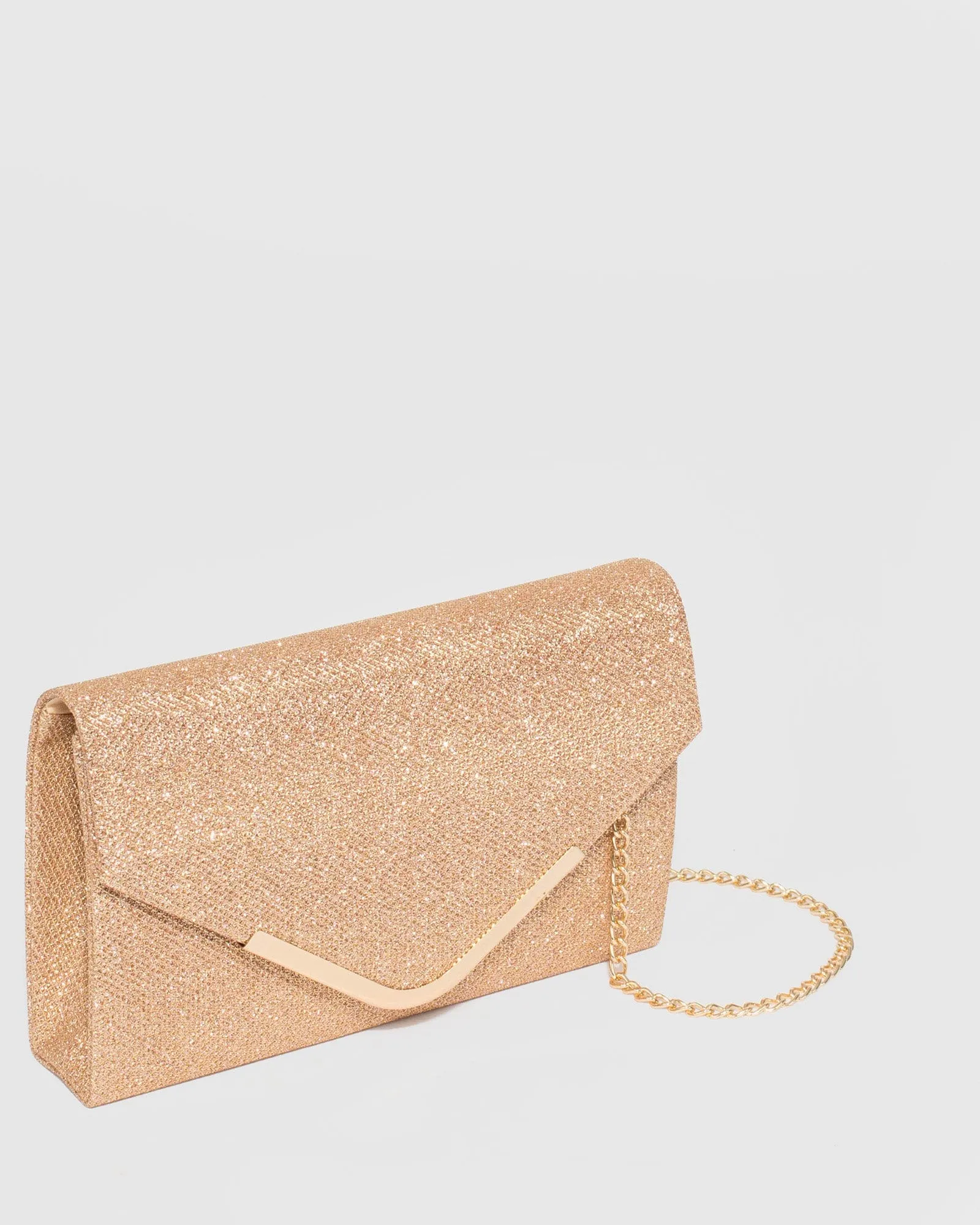 Gold Lila Envelope Clutch Bag