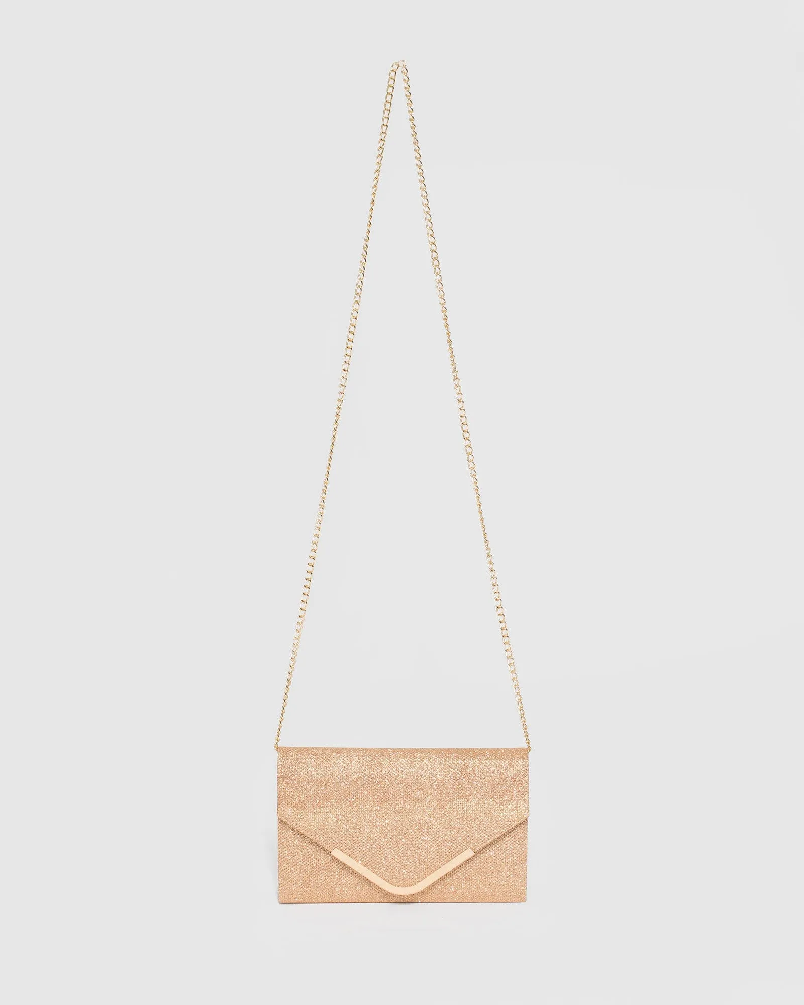 Gold Lila Envelope Clutch Bag