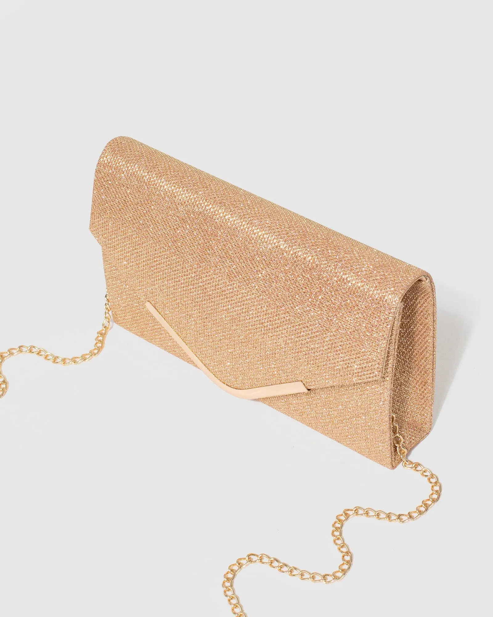 Gold Lila Envelope Clutch Bag