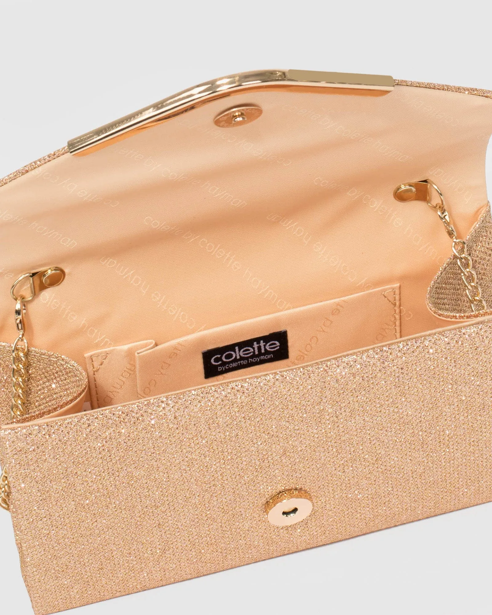 Gold Lila Envelope Clutch Bag