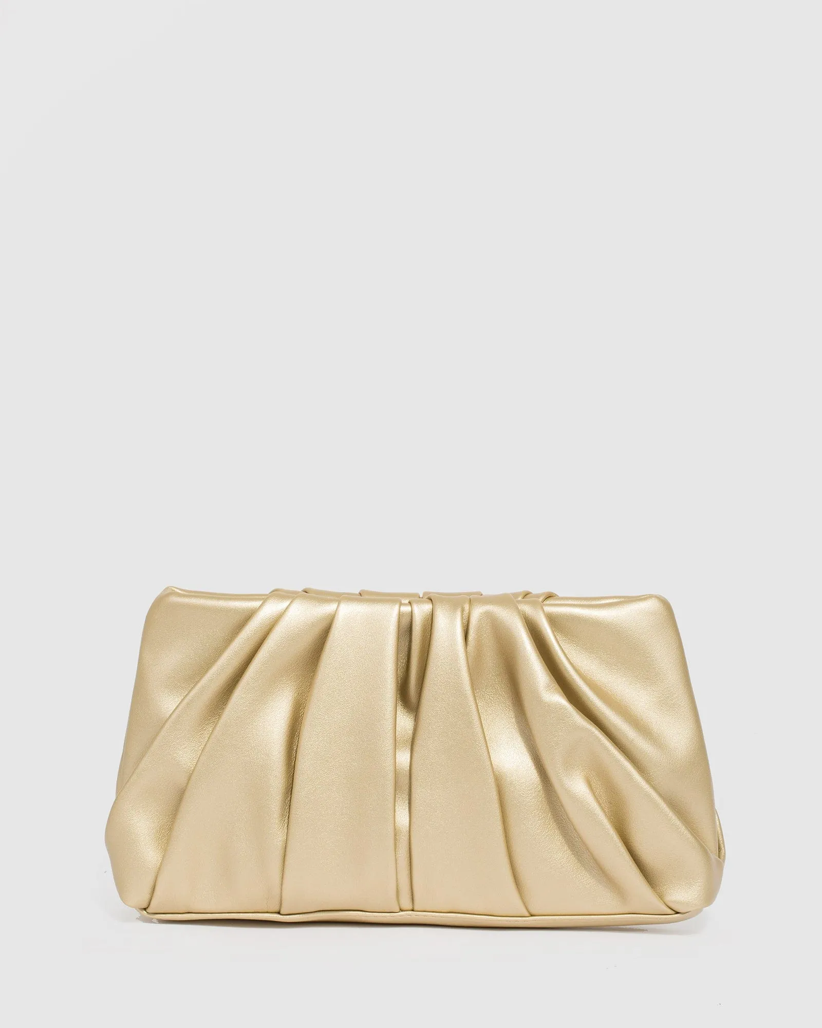 Gold Lucy Pouch Clutch Bag