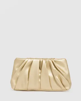 Gold Lucy Pouch Clutch Bag