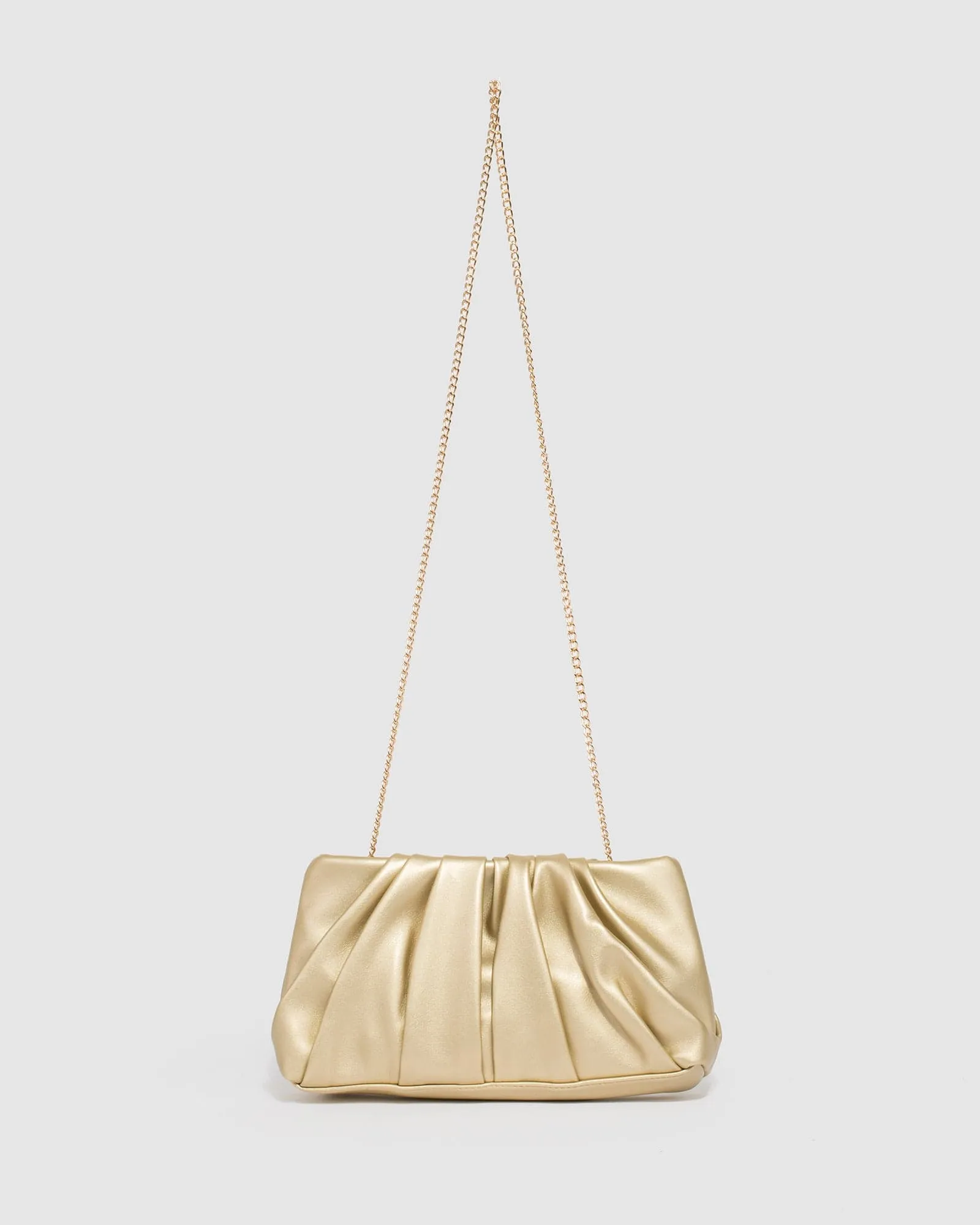 Gold Lucy Pouch Clutch Bag