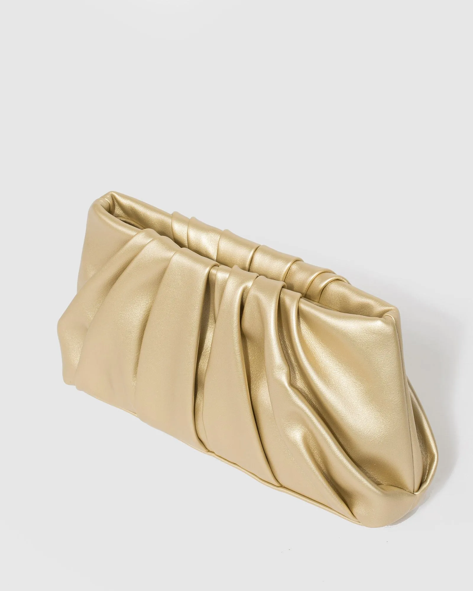 Gold Lucy Pouch Clutch Bag