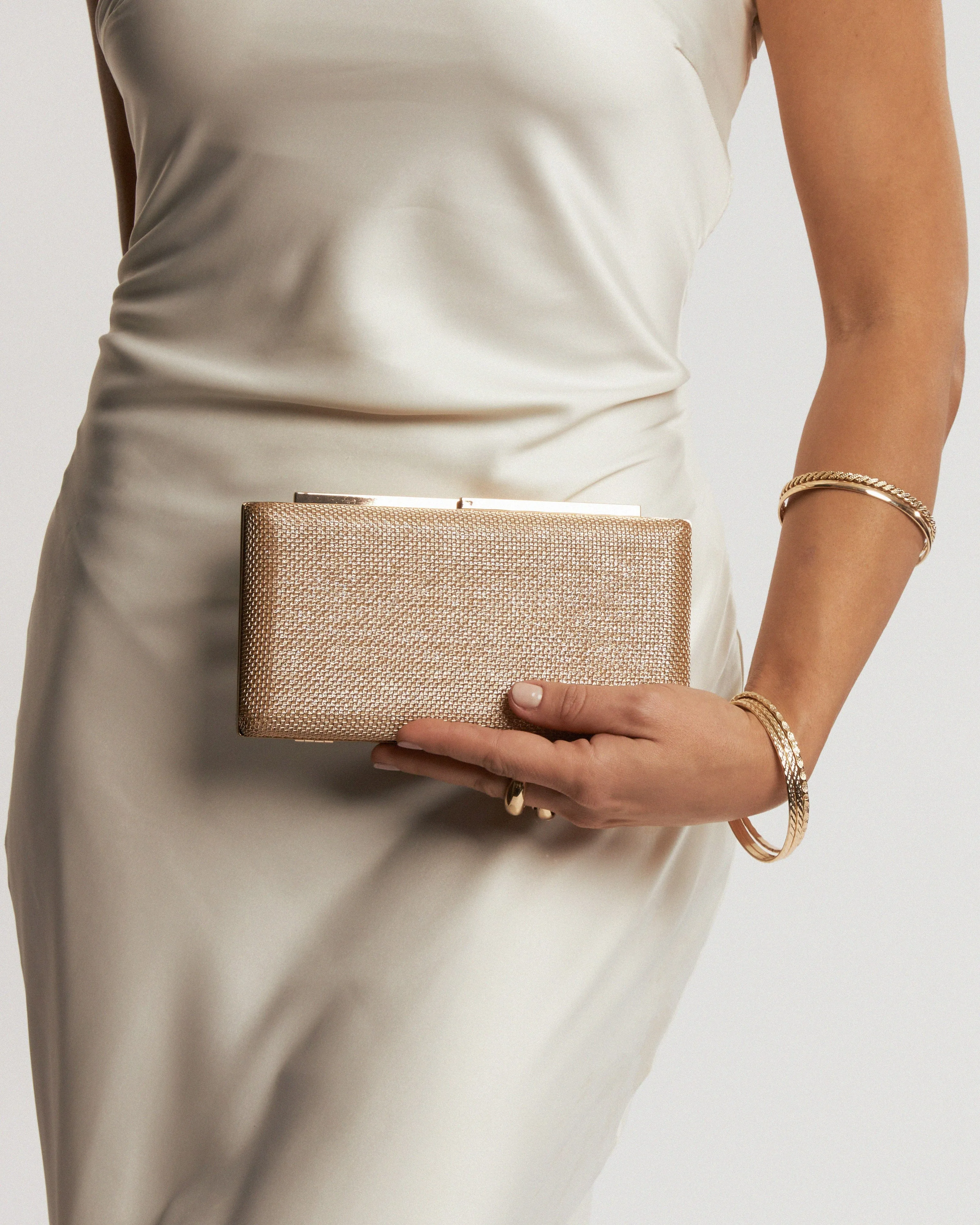 Gold Lulu Clutch Bag