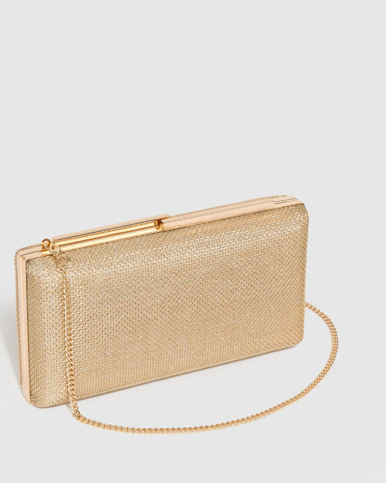 Gold Lulu Clutch Bag