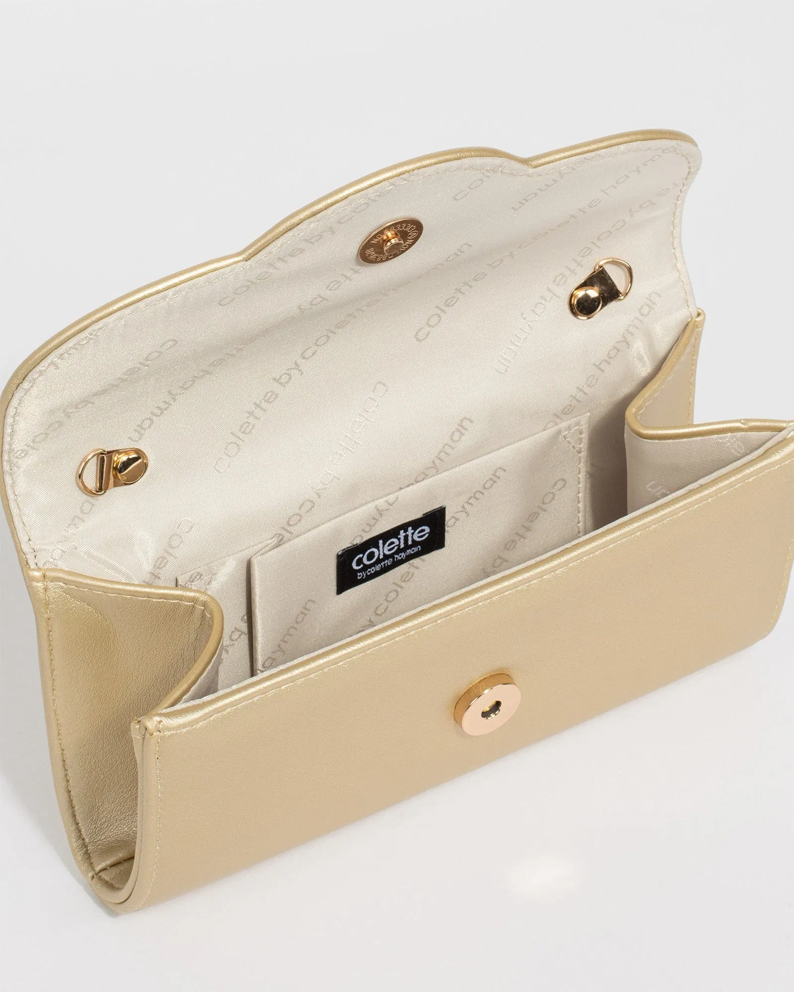 Gold Verna Clutch Bag