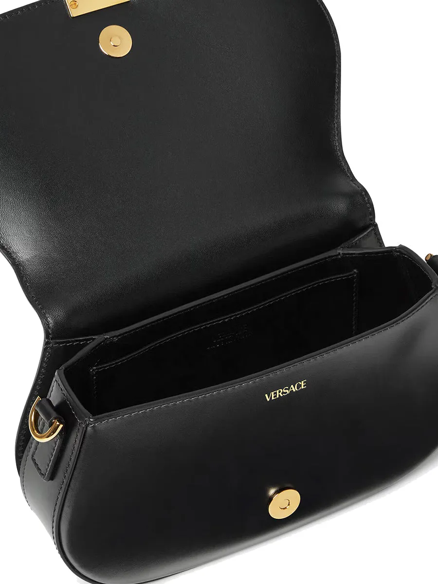 Greca Goddess Shoulder Bag in Black