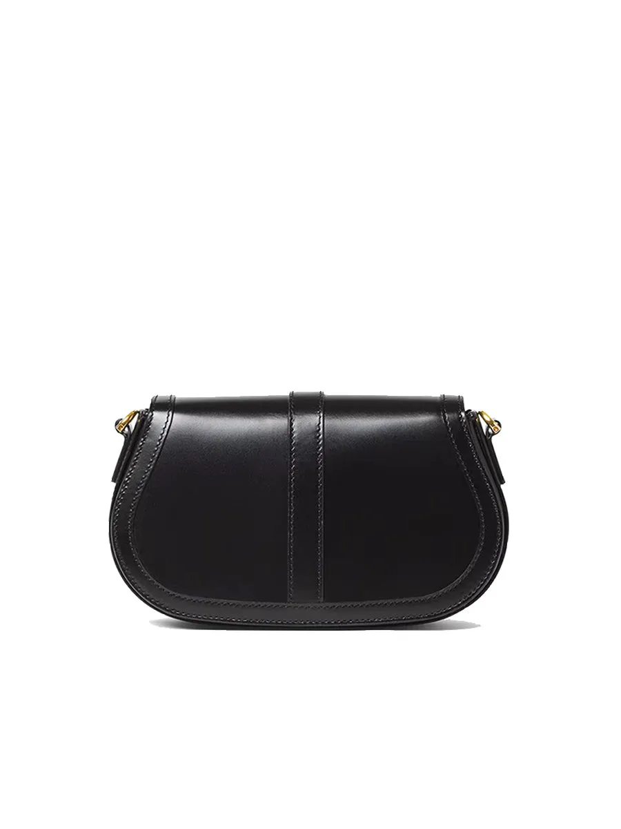 Greca Goddess Shoulder Bag in Black