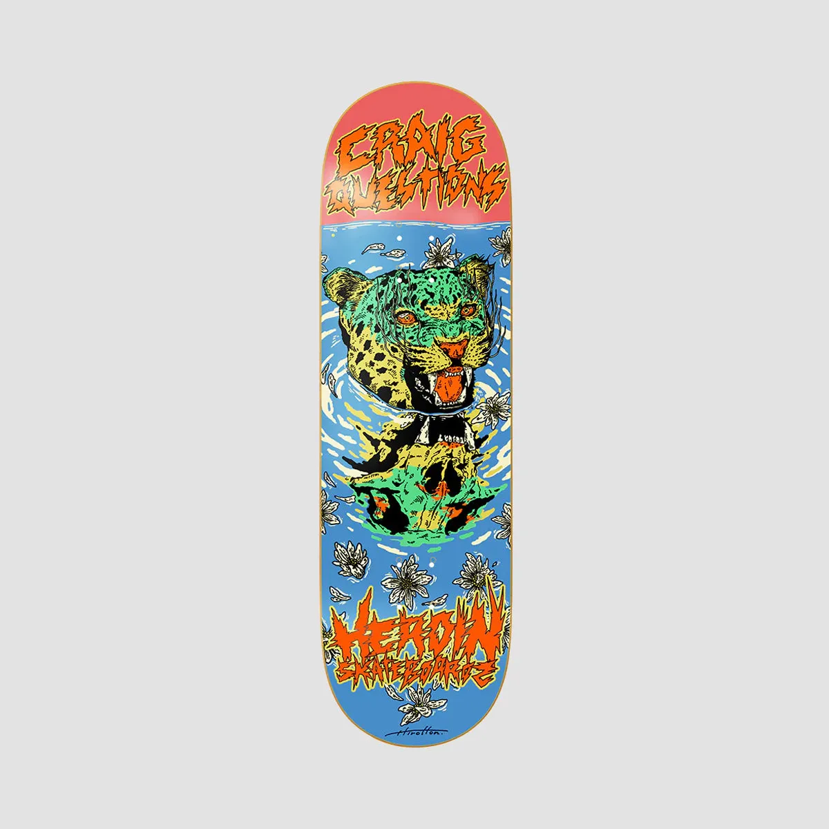 Heroin Dead Reflections Craig Questions Razor Edge Skateboard Deck - 9