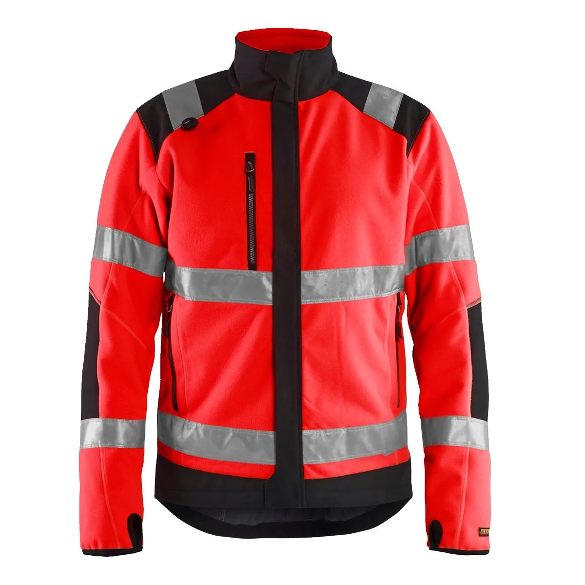 High Vis Windproof Fleece Jacket 4888 High Vis Geel/Marineblauw - Blå