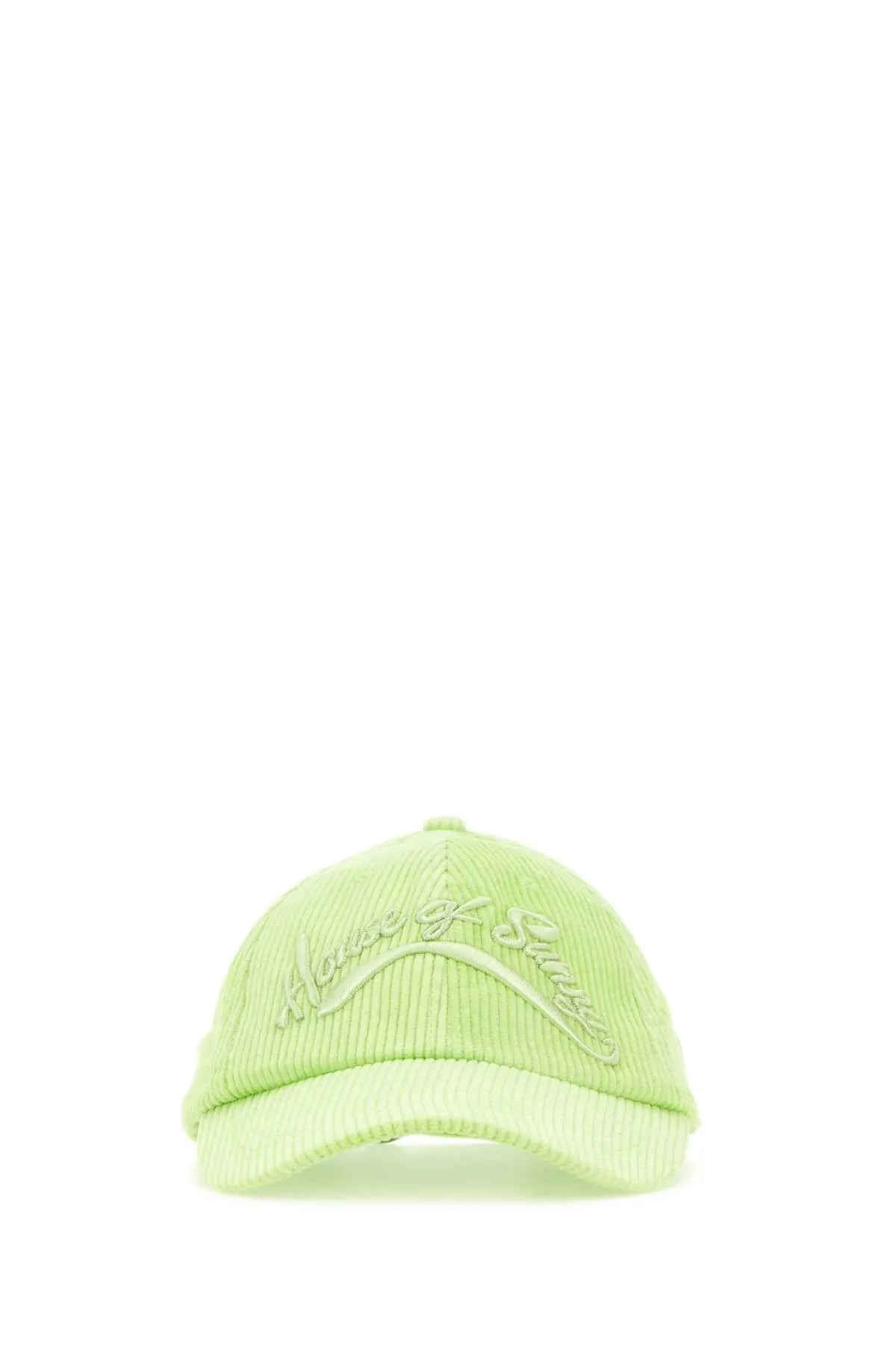 House Of Sunny Acid Green Corduroy Baseball Cap