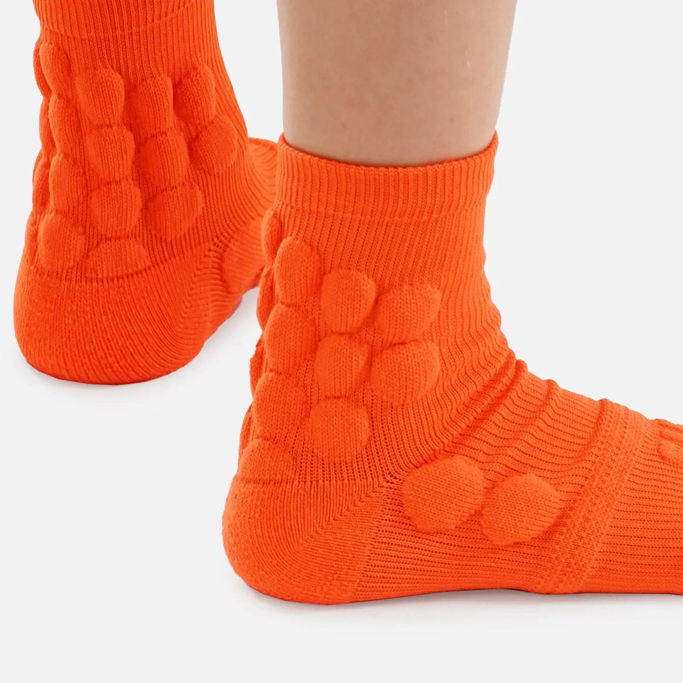 Hue Orange Football Padded Short Kids Socks