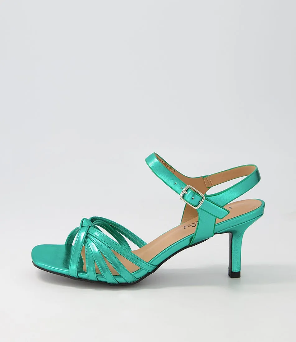 I LOVE BILLY Deriat Emerald Metallic Sandals