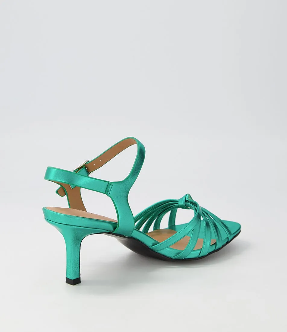 I LOVE BILLY Deriat Emerald Metallic Sandals