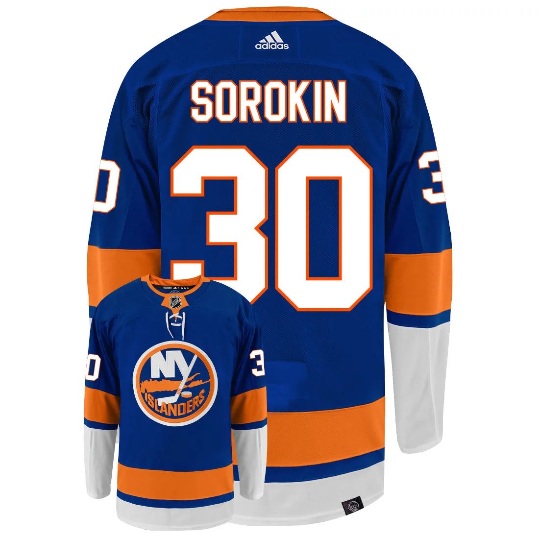 Ilya Sorokin New York Islanders Adidas Primegreen Authentic NHL Hockey Jersey     