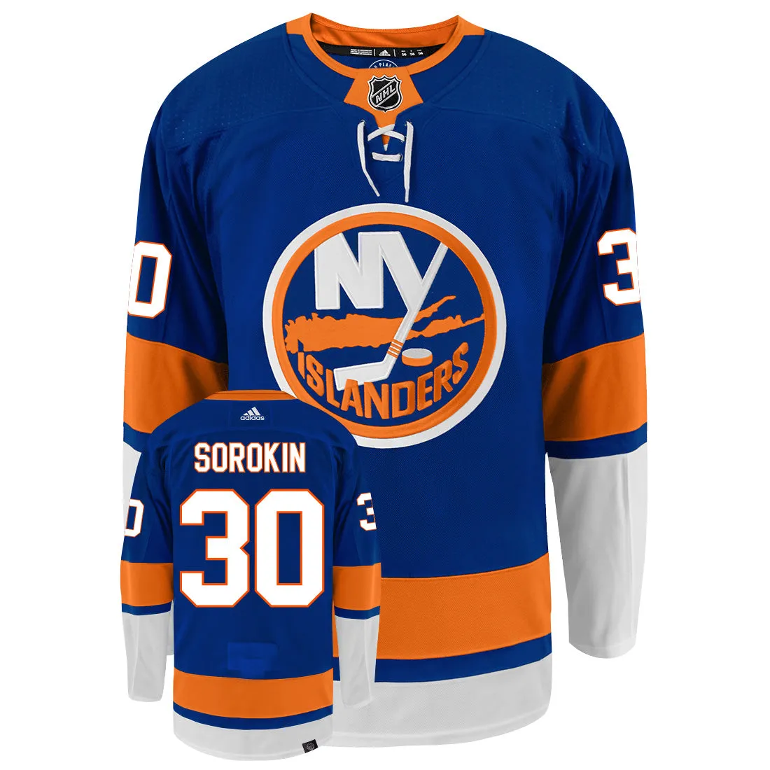 Ilya Sorokin New York Islanders Adidas Primegreen Authentic NHL Hockey Jersey     