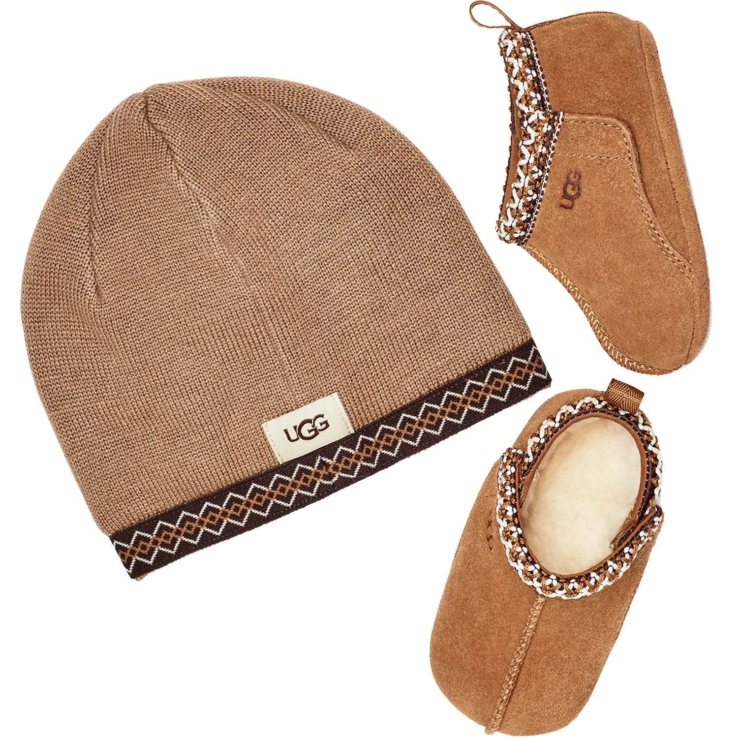 Infants' UGG Baby Tasman And Ugg Beanie Chestnut