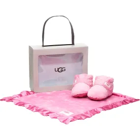 Infants' UGG Bixbee Bootie And Lovey Blanket Bubblegum