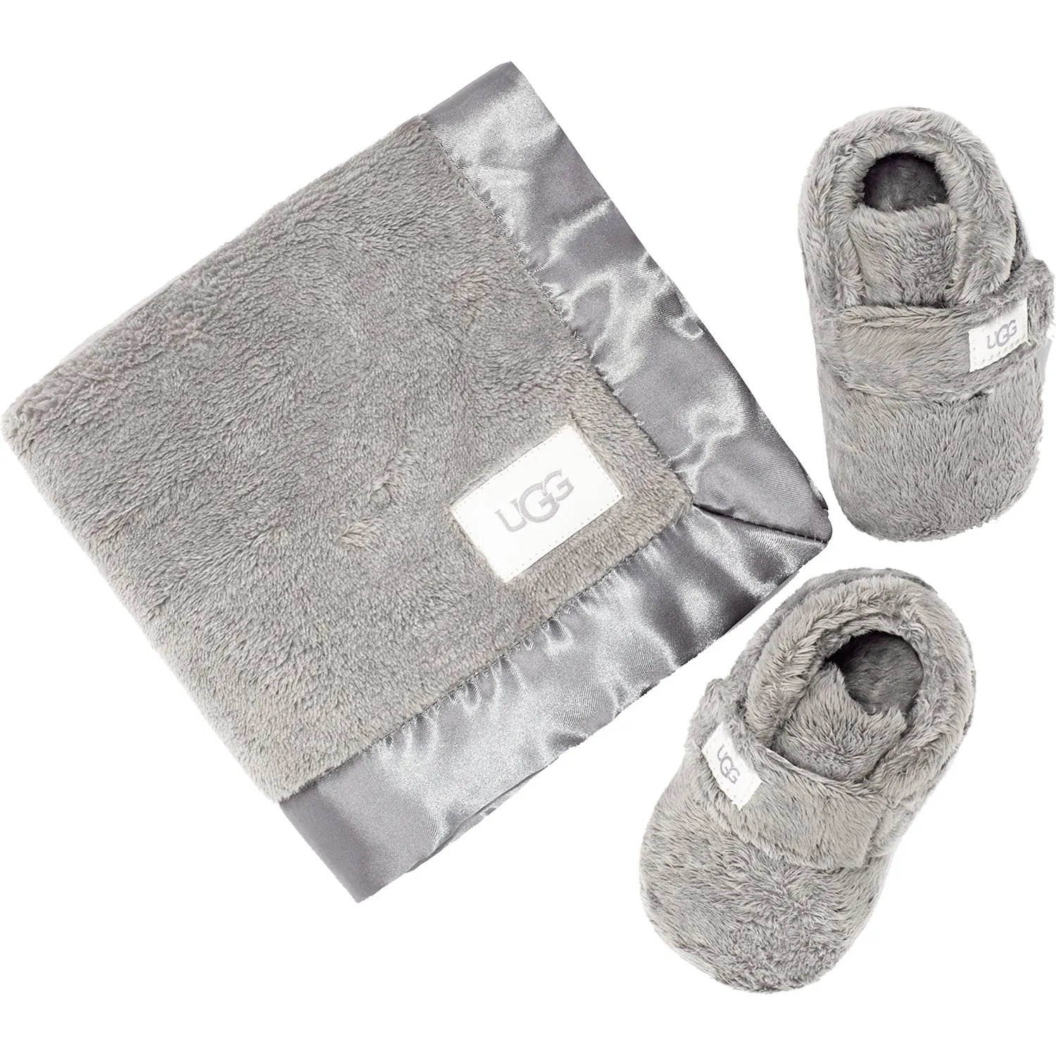 Infants' UGG Bixbee Bootie And Lovey Blanket Charcoal