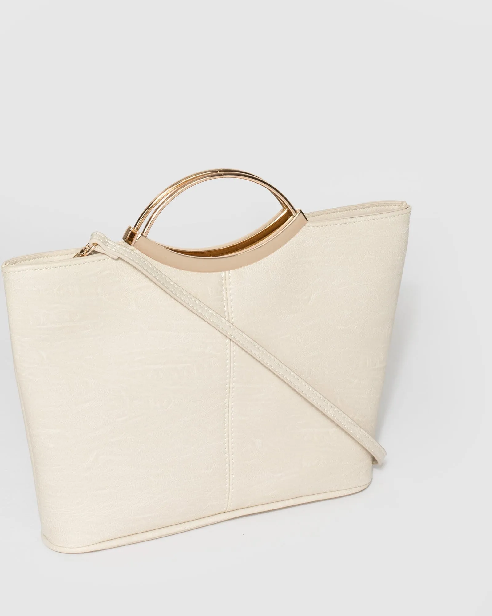 Ivory And Gold Jessie Clutch Bag