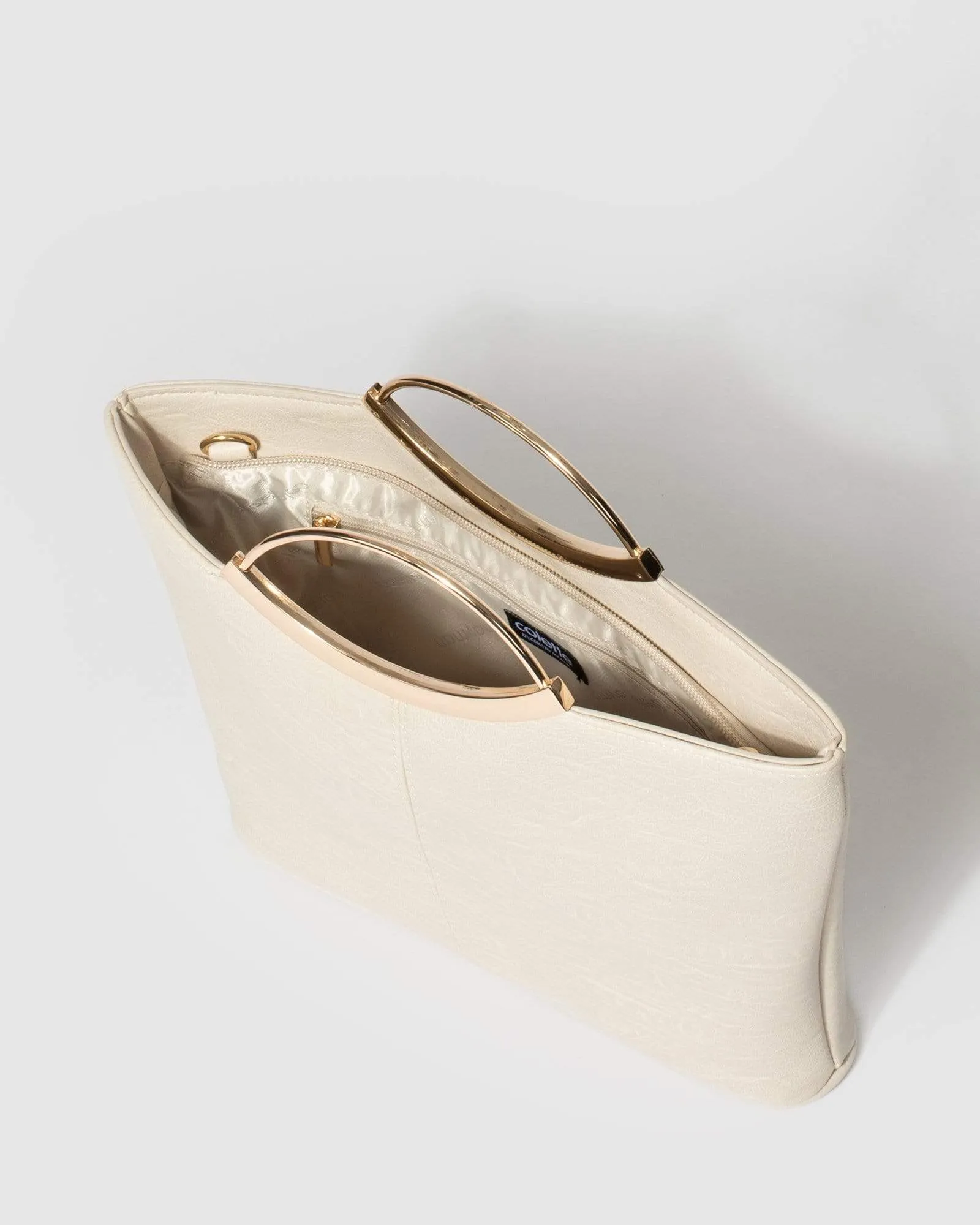 Ivory And Gold Jessie Clutch Bag