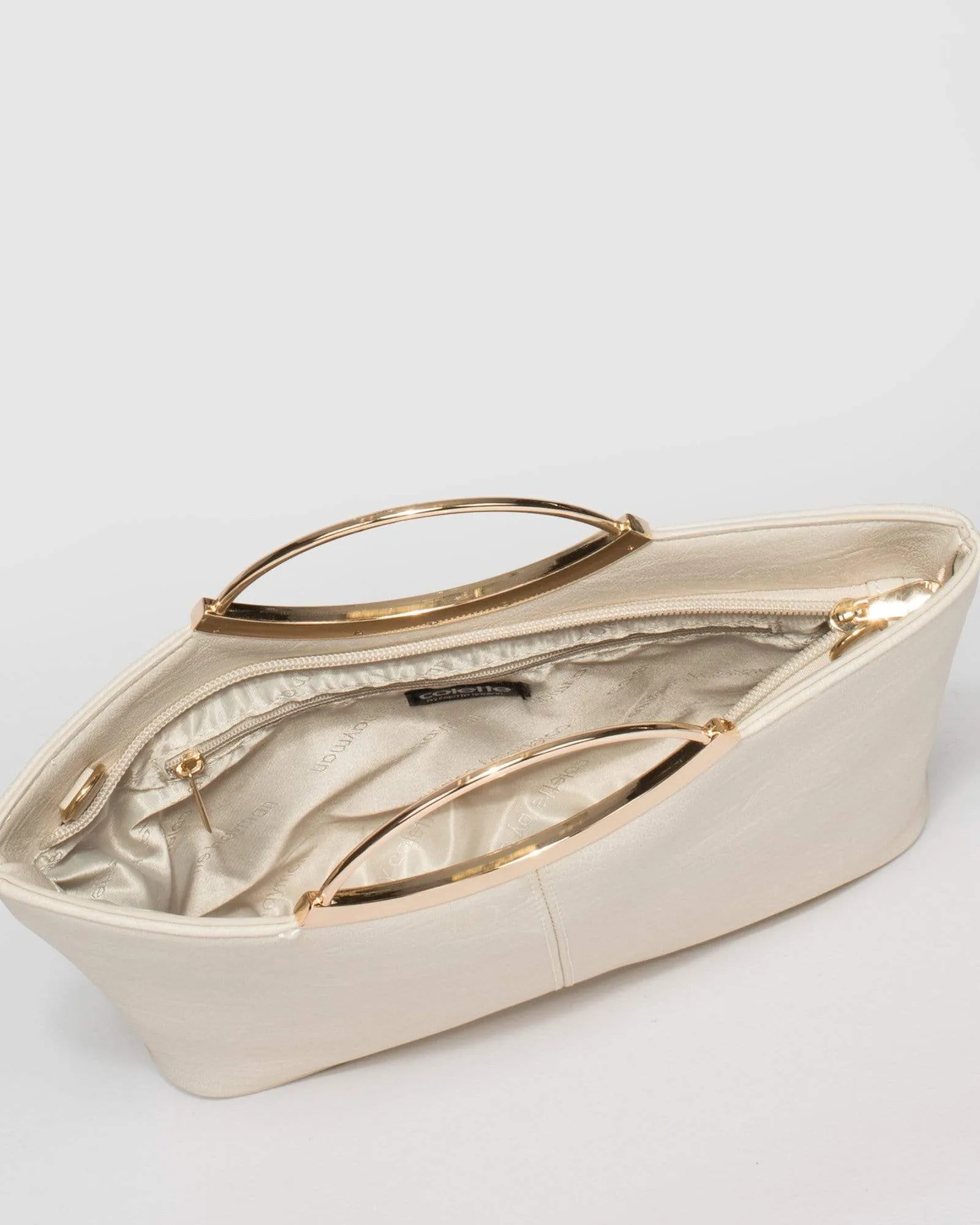 Ivory And Gold Jessie Clutch Bag