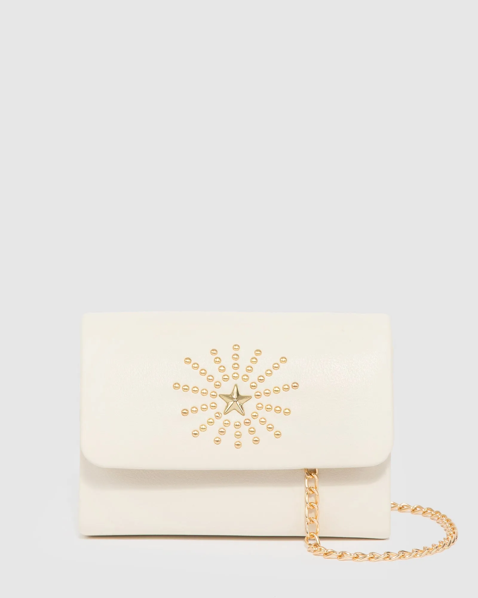 Ivory Arabella Chain Clutch Bag