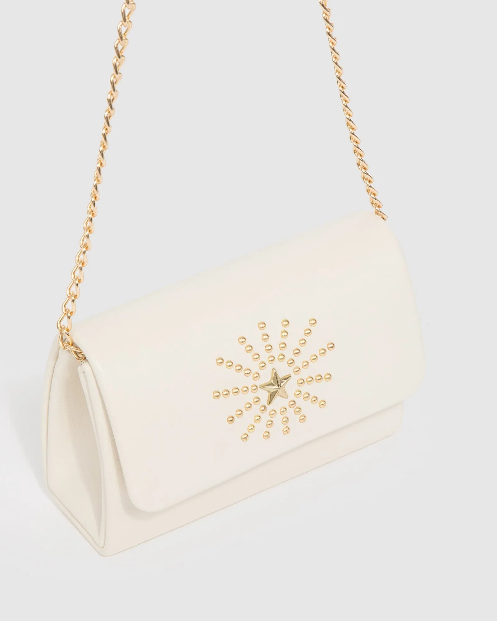 Ivory Arabella Chain Clutch Bag