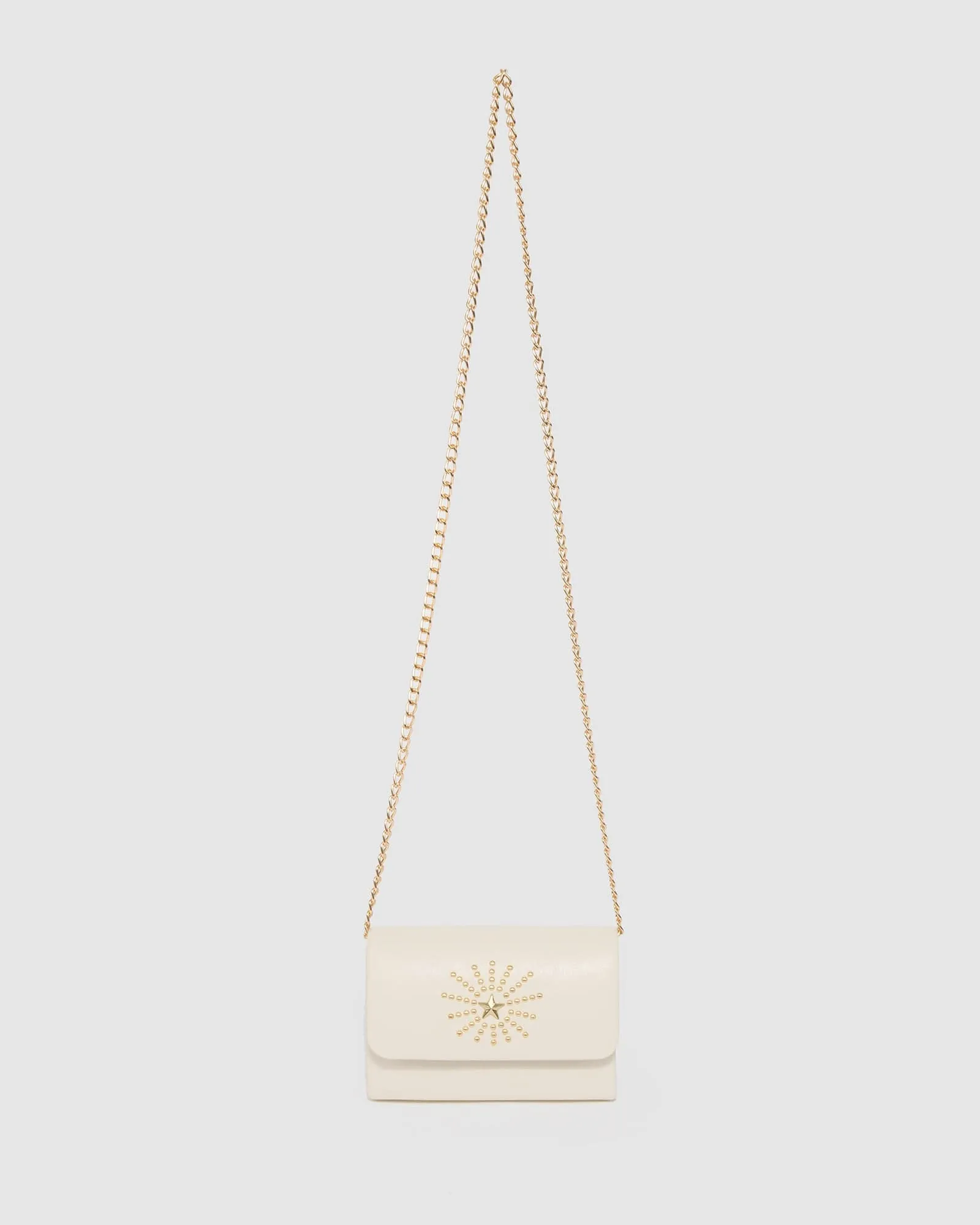 Ivory Arabella Chain Clutch Bag