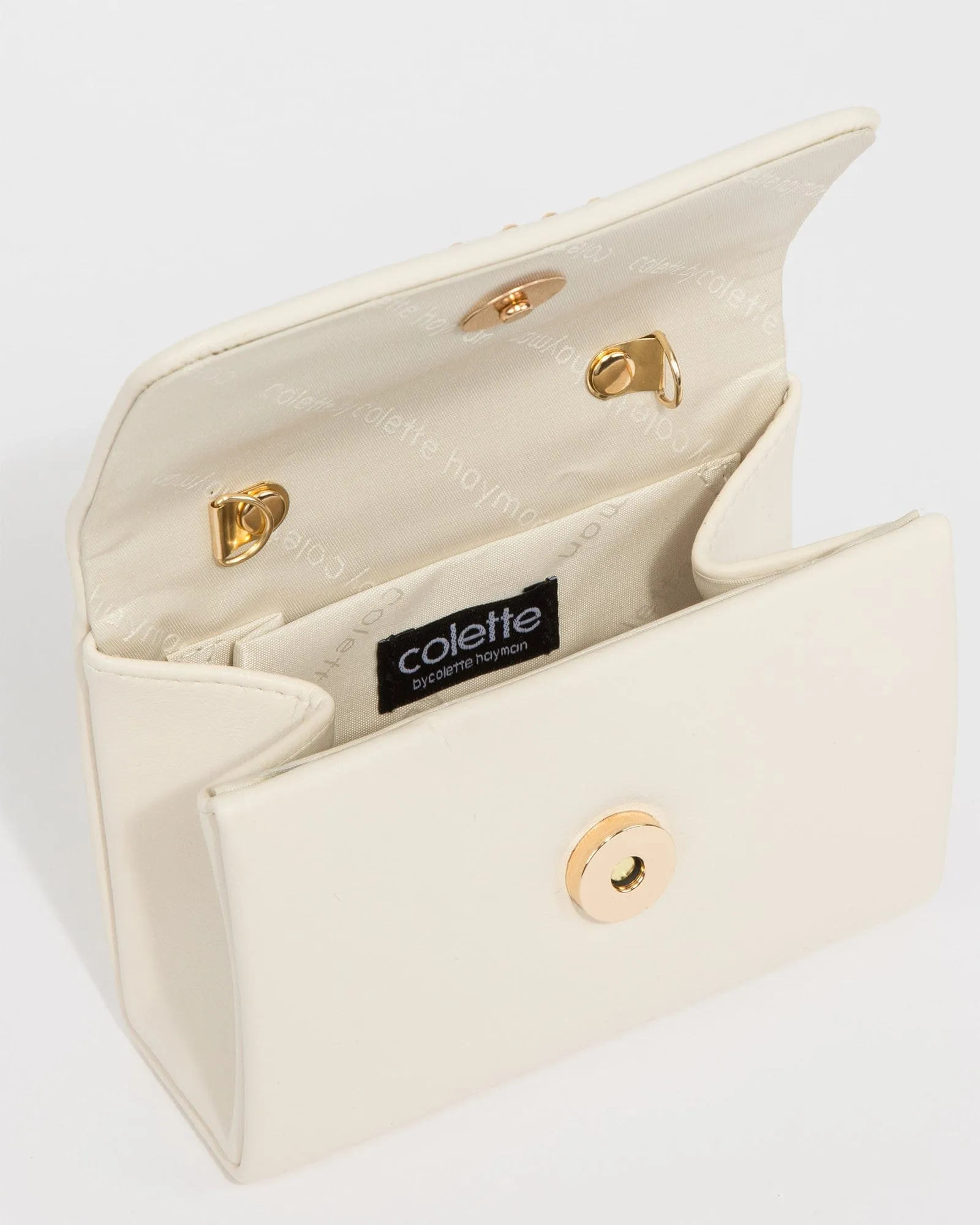 Ivory Arabella Chain Clutch Bag