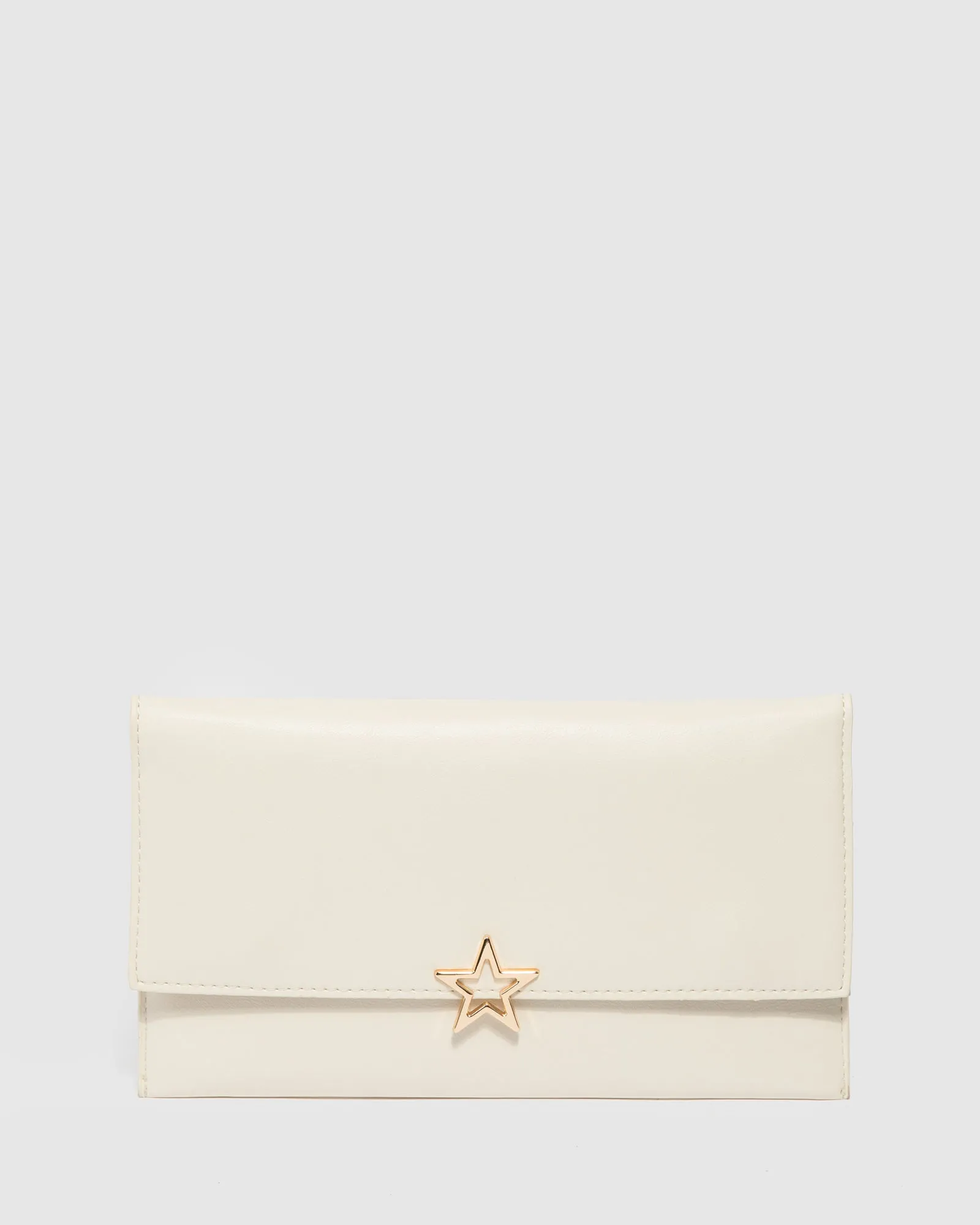 Ivory Dani Envelope Clutch Bag