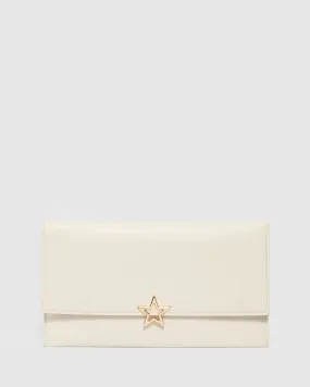 Ivory Dani Envelope Clutch Bag