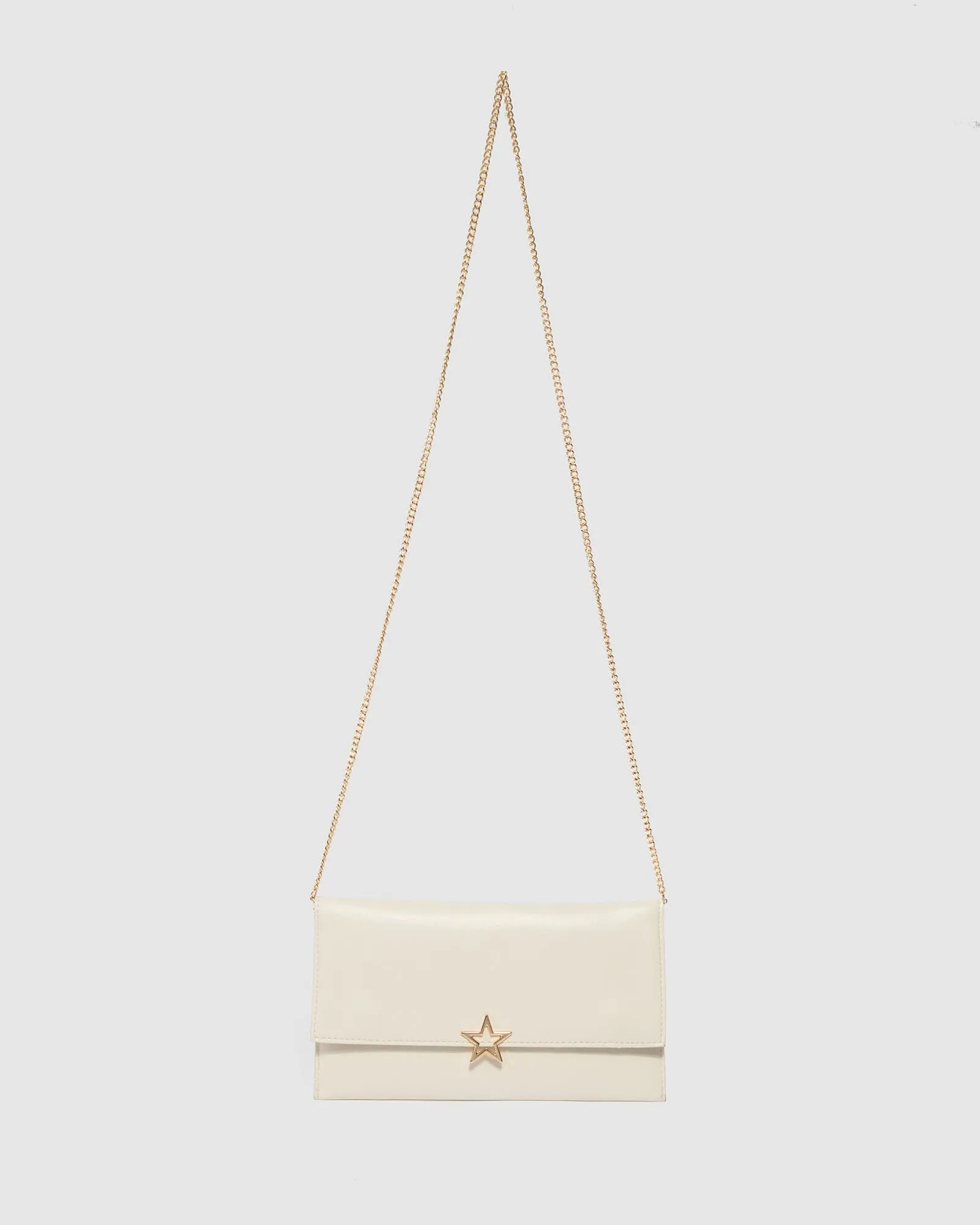 Ivory Dani Envelope Clutch Bag