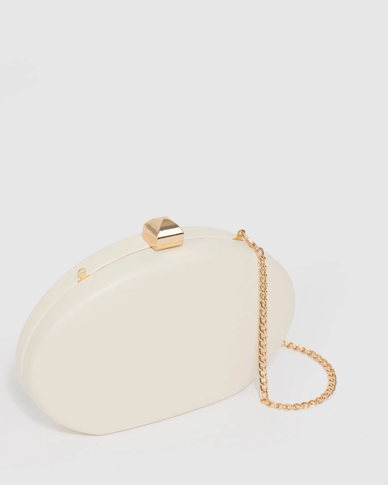 Ivory Gracie Hardcase Clutch Bag