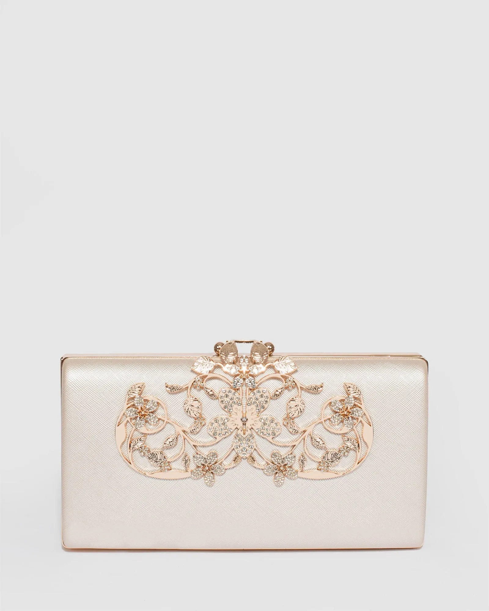 Ivory Victoria Clip Clutch Bag