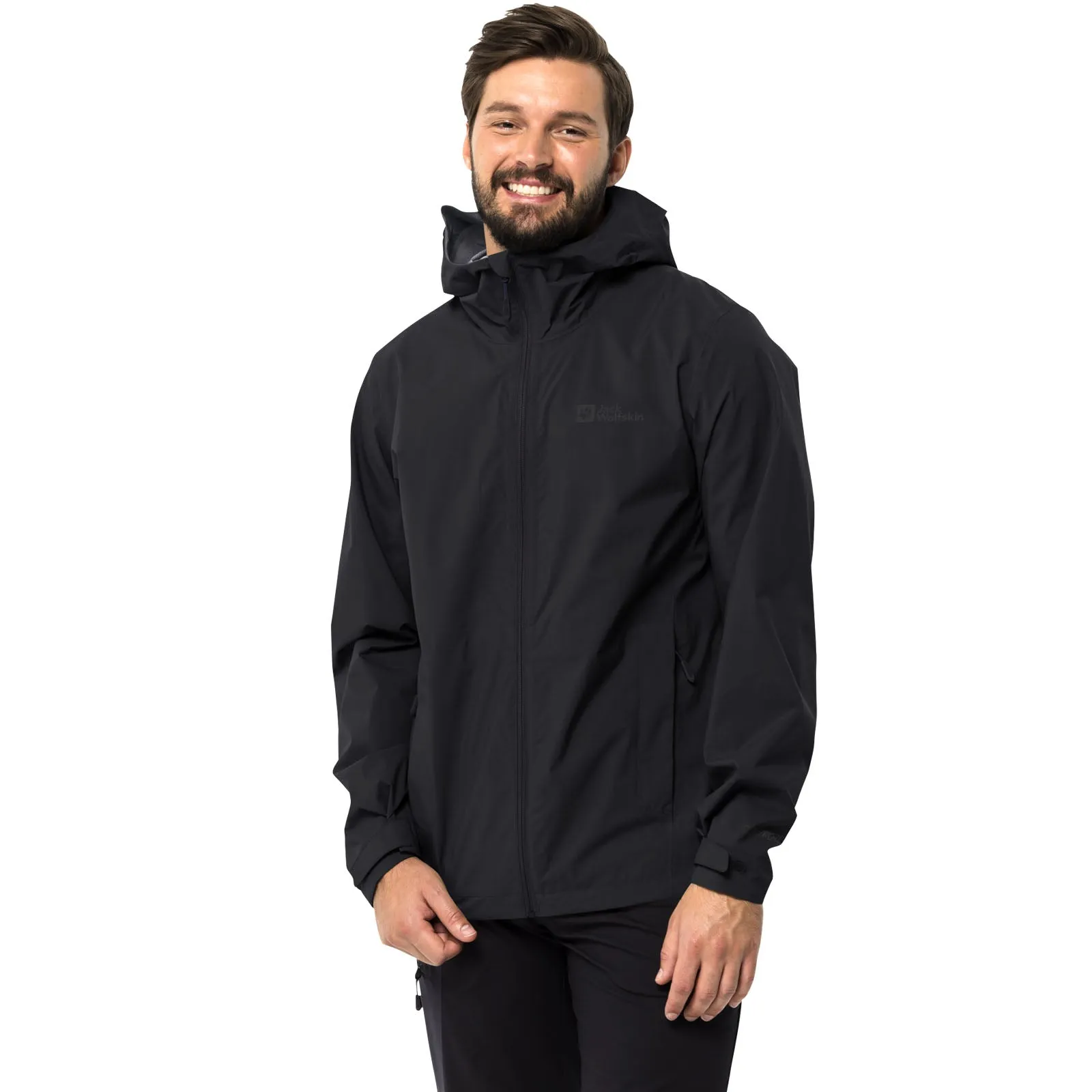 Jack Wolfskin Mens Elsberg 2.5l Waterproof Walking Jacket - Black