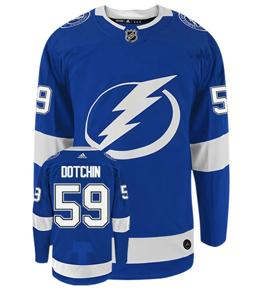 Jake Dotchin Tampa Bay Lightning Adidas Authentic Home NHL Hockey Jersey     