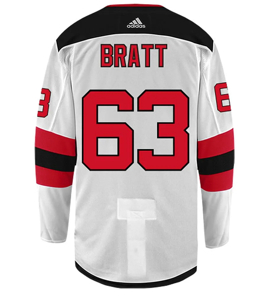 Jesper Bratt New Jersey Devils Adidas Authentic Away NHL Hockey Jersey     