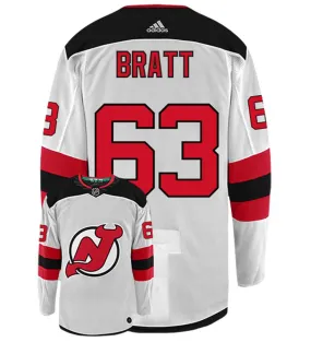 Jesper Bratt New Jersey Devils Adidas Authentic Away NHL Hockey Jersey     