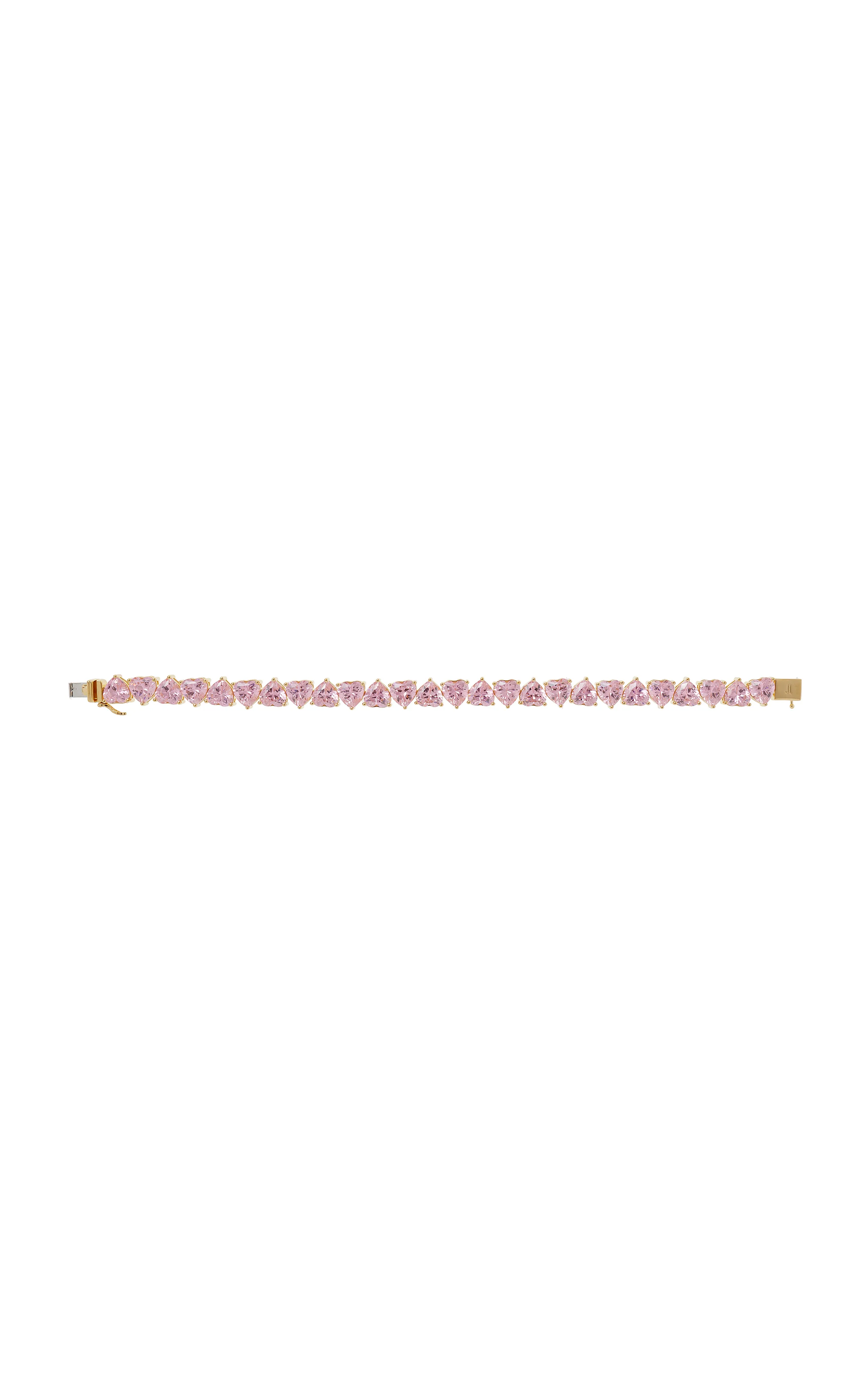 Judith Leiber Couture Gem Heart 14k Gold-Plated Tennis Bracelet