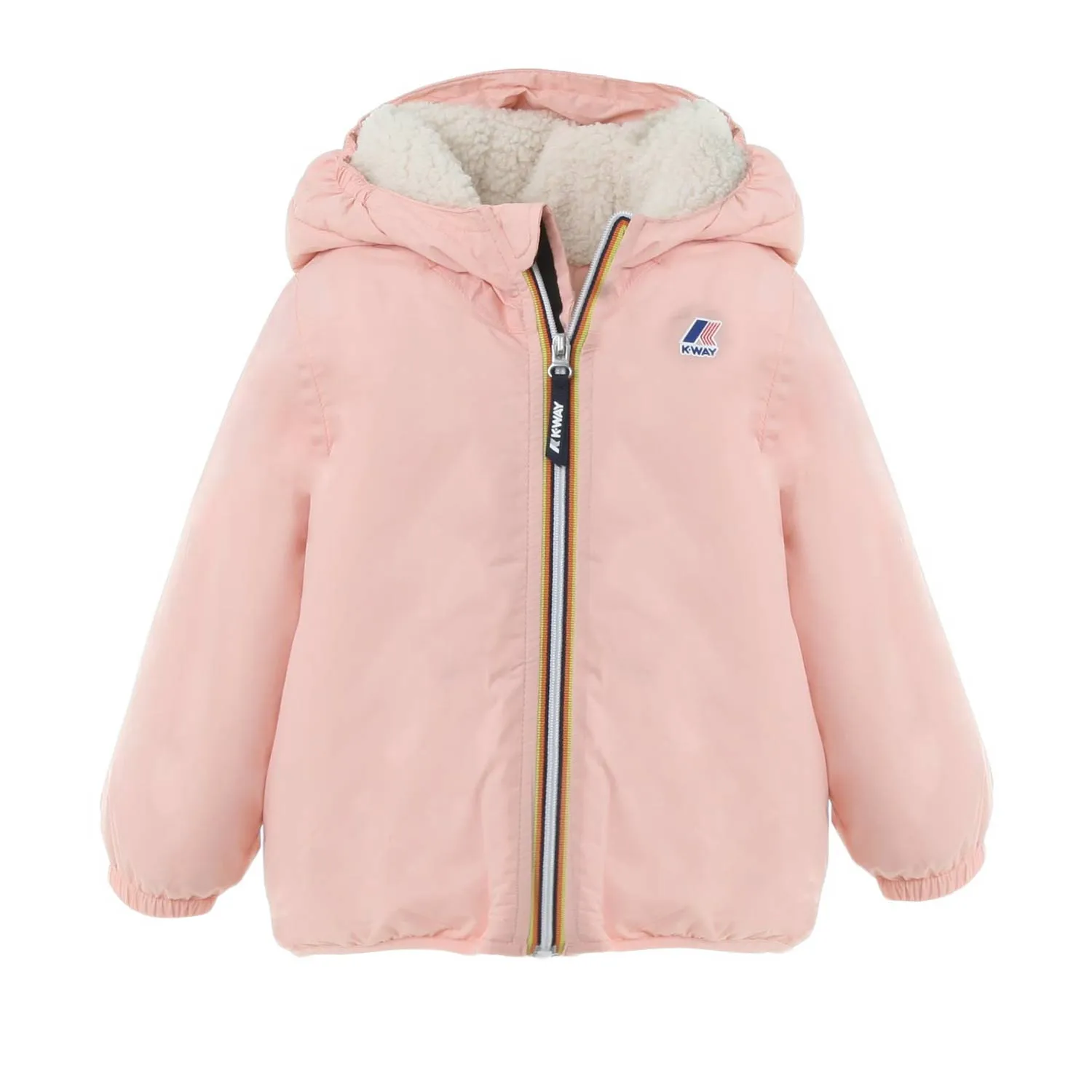 K-Way Light Pink Claudine Orsetto Jacket For Little Girl