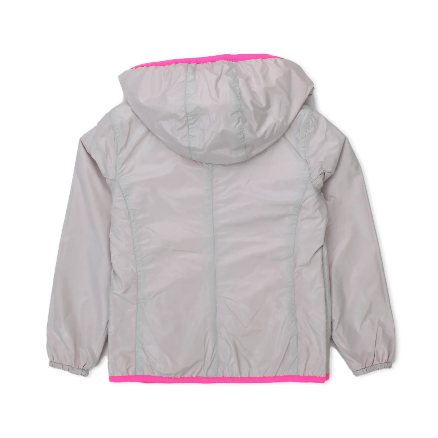 K-Way Lily Plus Double Fluo Fuchsia And Gray Jacket