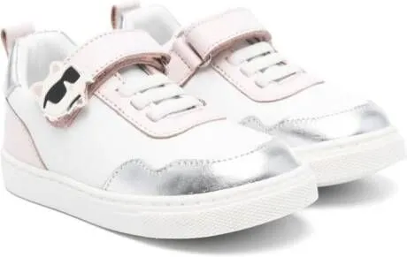 Karl Lagerfeld Kids colour-block leather sneakers White