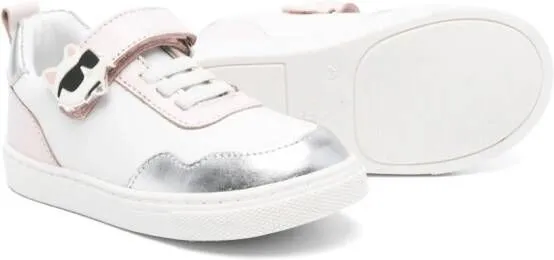 Karl Lagerfeld Kids colour-block leather sneakers White