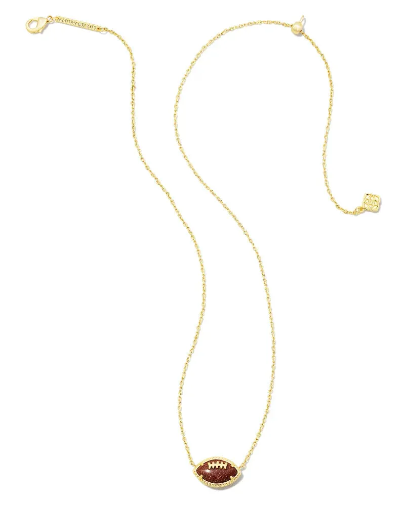 Kendra Scott Football Gold Short Pendant Necklace