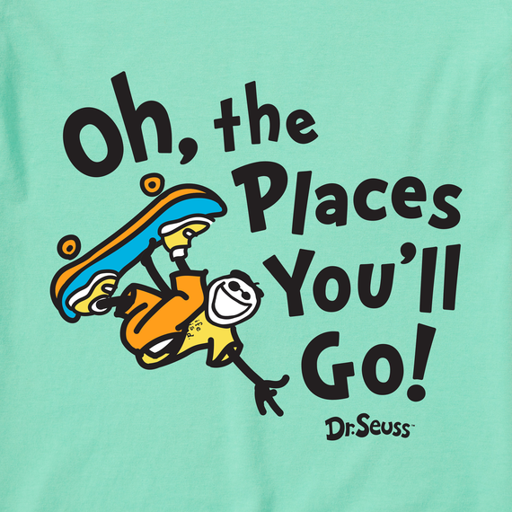 Kids Oh the Places Jake Skateboard  Crusher Tee