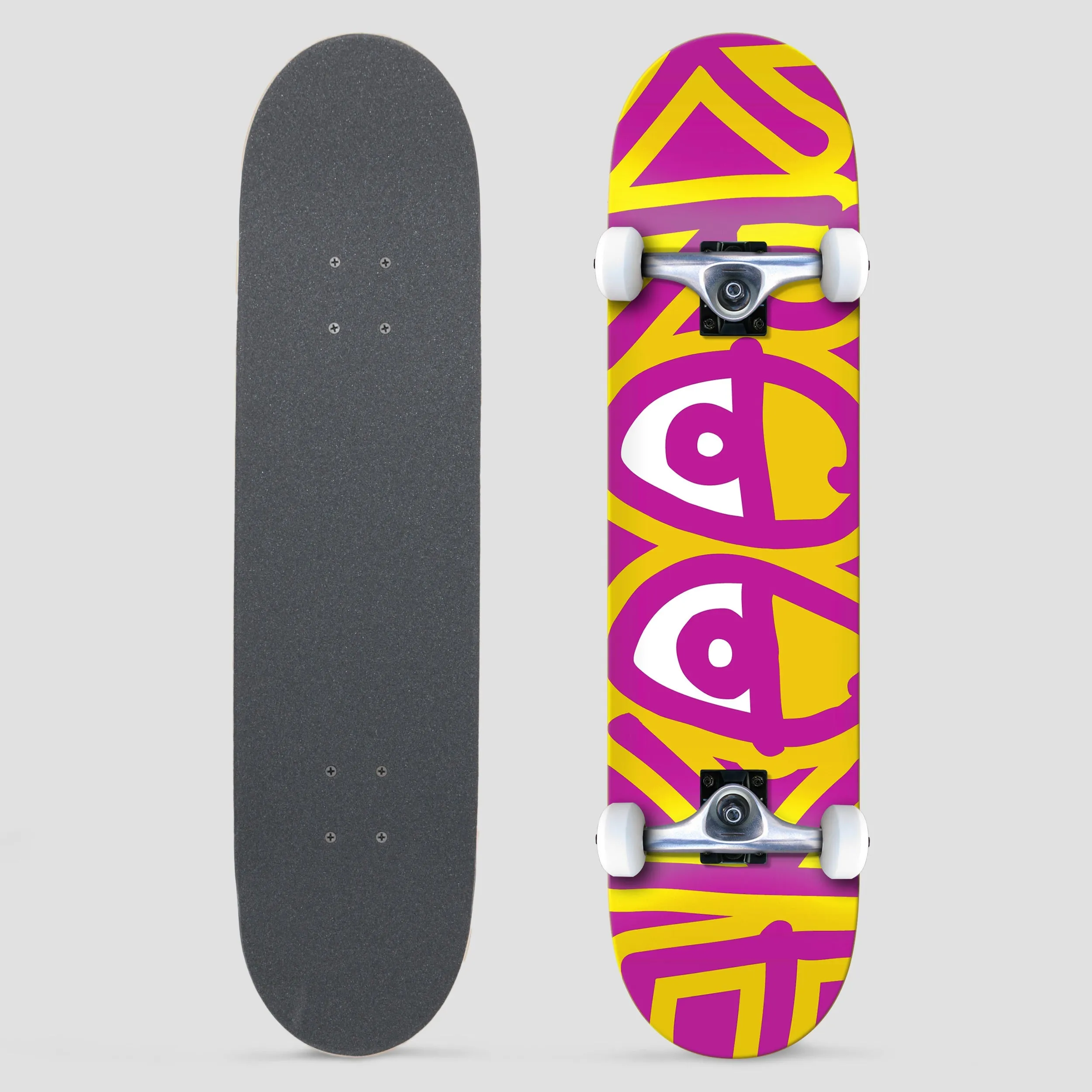 Krooked 7.5 Team Big Eyes Complete Skateboard Pink