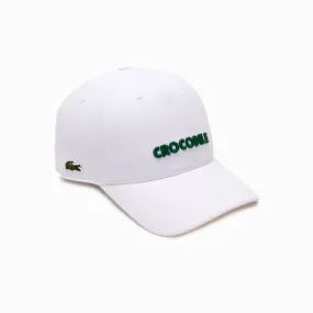 LACOSTE BASEBALL CAP WITH 3D EMBROIDERY WHITE - RK0341