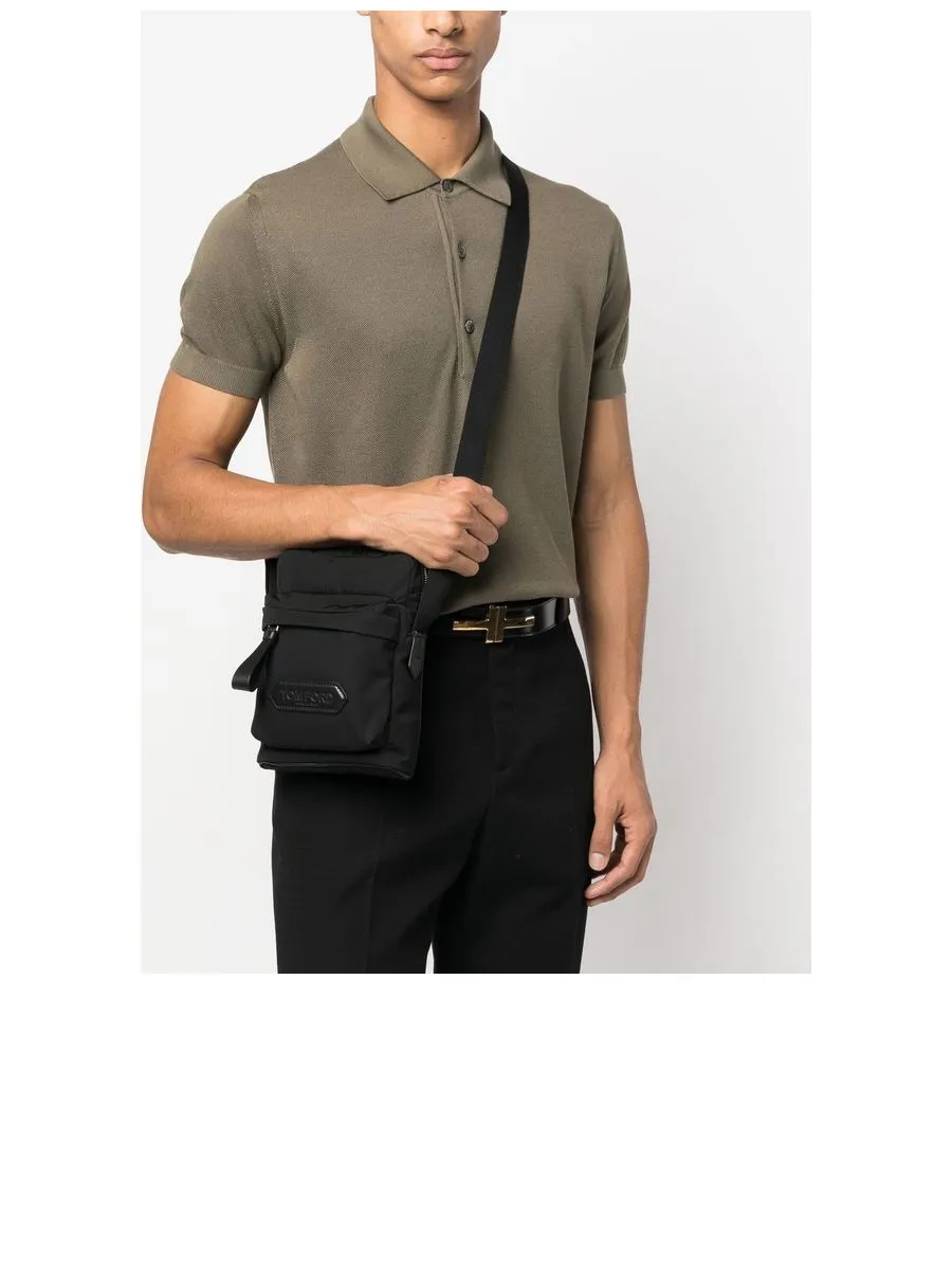 Leathertrim Top Zip Shoulder Bag